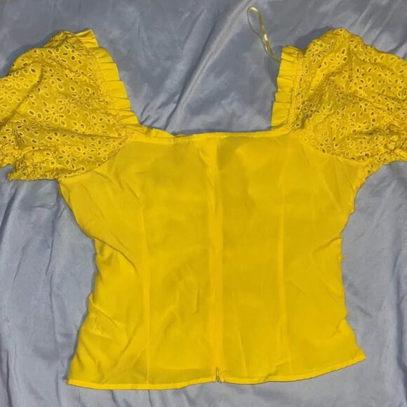 Yellow Midriff Top by Lulumari, Large - Picture 11 of 13